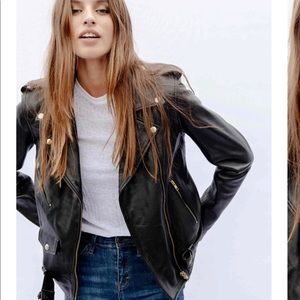 New with tags genuine leather moto jacket